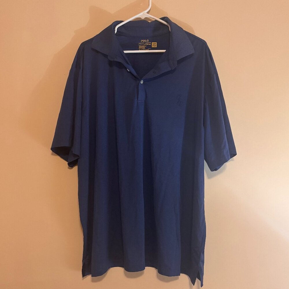 Polo Ralph Lauren Performance B&t Rcyld Perf Solid Polo Mens Navy Blue 2XB Big
